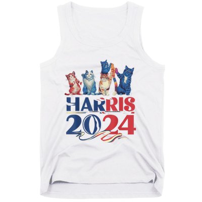 Funny Cat Design Kamala Harris 2024 Childless Cat Lady Tank Top