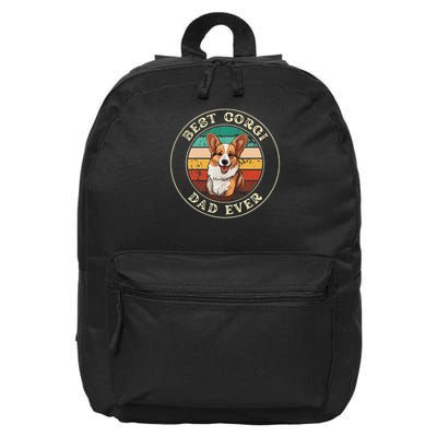 Funny Corgi Dad Gift Idea For 16 in Basic Backpack