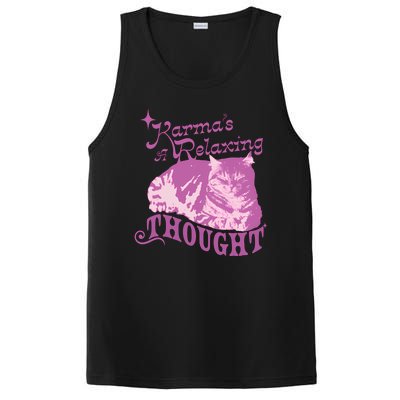 Funny Cat Design Karma Is A Relaxing PosiCharge Competitor Tank