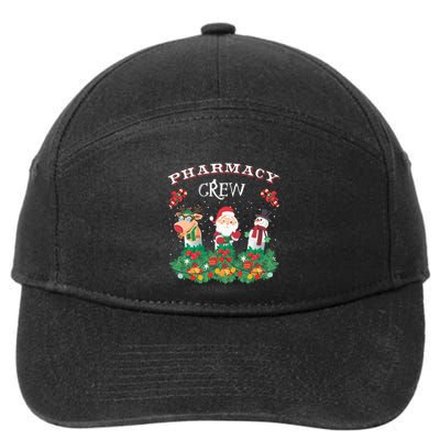 Funny Christmas Design Gift Idea Pharmacy Crew Xmas Holiday Gift 7-Panel Snapback Hat