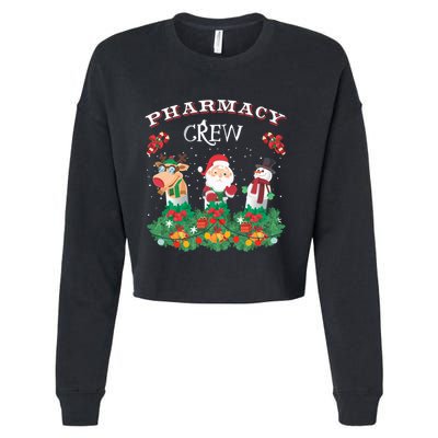 Funny Christmas Design Gift Idea Pharmacy Crew Xmas Holiday Gift Cropped Pullover Crew
