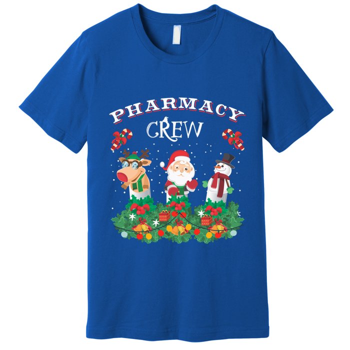 Funny Christmas Design Gift Idea Pharmacy Crew Xmas Holiday Gift Premium T-Shirt