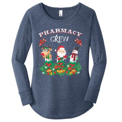 Funny Christmas Design Gift Idea Pharmacy Crew Xmas Holiday Gift Women's Perfect Tri Tunic Long Sleeve Shirt