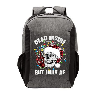 Funny Christmas Dead Inside But Jolly AF Peace Out Skull Vector Backpack