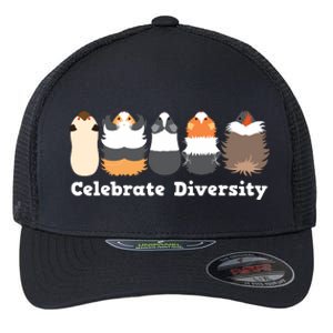 Funny Celebrate Diversity Cute Shirts For Guinea Pig Lovers Flexfit Unipanel Trucker Cap