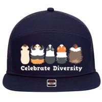 Funny Celebrate Diversity Cute Shirts For Guinea Pig Lovers 7 Panel Mesh Trucker Snapback Hat