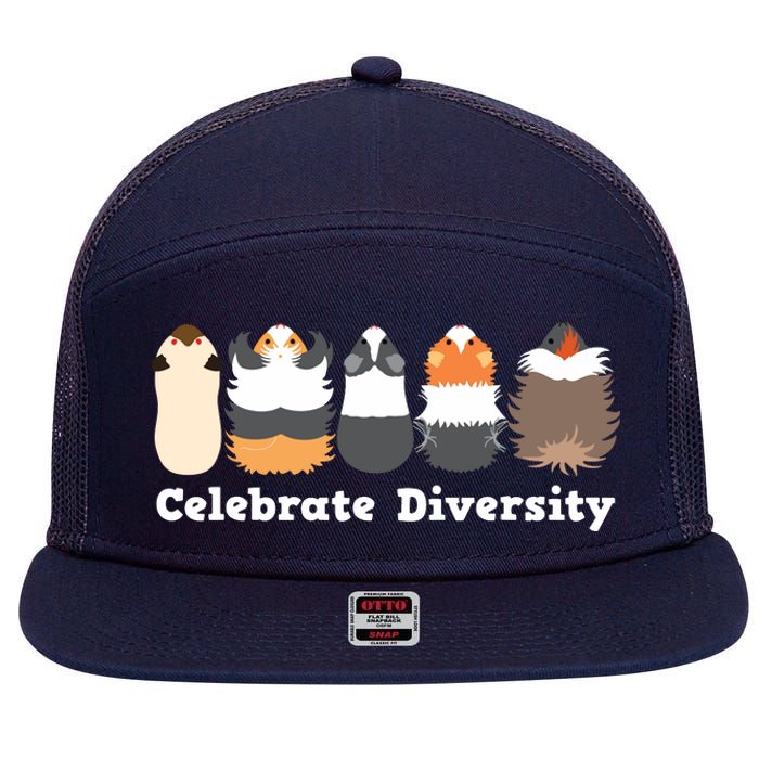 Funny Celebrate Diversity Cute Shirts For Guinea Pig Lovers 7 Panel Mesh Trucker Snapback Hat