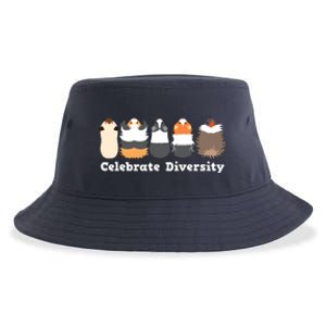 Funny Celebrate Diversity Cute Shirts For Guinea Pig Lovers Sustainable Bucket Hat