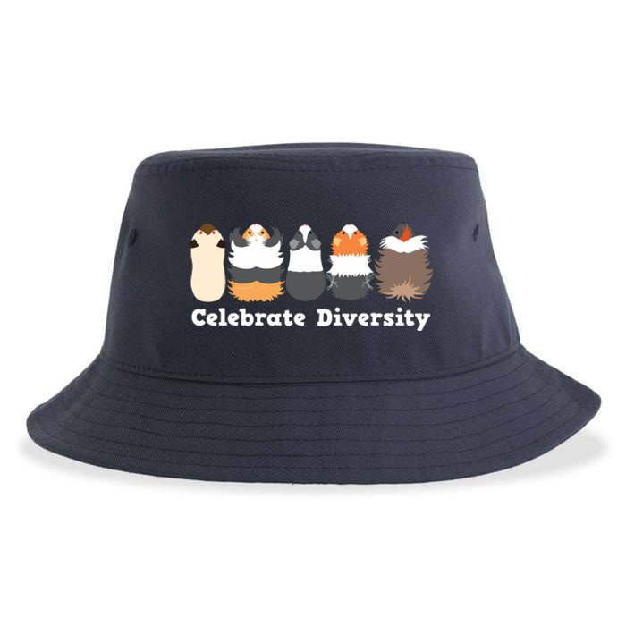 Funny Celebrate Diversity Cute Shirts For Guinea Pig Lovers Sustainable Bucket Hat