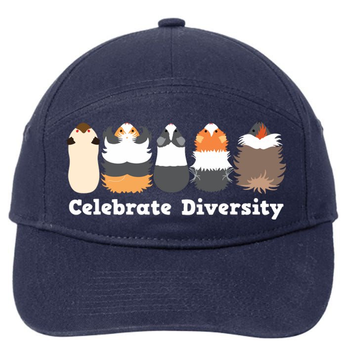 Funny Celebrate Diversity Cute Shirts For Guinea Pig Lovers 7-Panel Snapback Hat