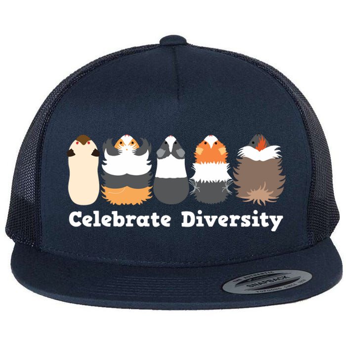 Funny Celebrate Diversity Cute Shirts For Guinea Pig Lovers Flat Bill Trucker Hat