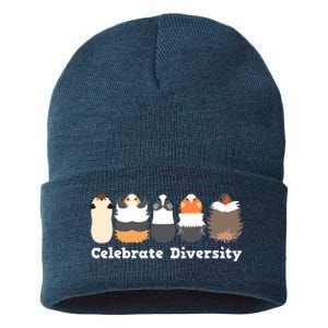 Funny Celebrate Diversity Cute Shirts For Guinea Pig Lovers Sustainable Knit Beanie