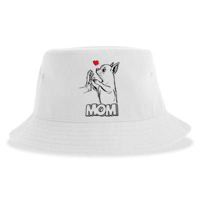 Funny Chihuahua Dog Mom Gift Sustainable Bucket Hat