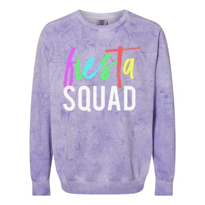 Funny Cinco De Mayo Fiesta Squad Design For Parties Funny Colorblast Crewneck Sweatshirt