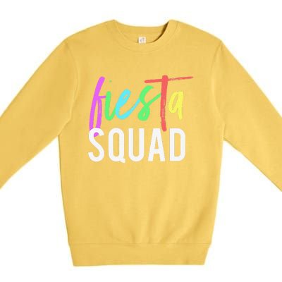 Funny Cinco De Mayo Fiesta Squad Design For Parties Funny Premium Crewneck Sweatshirt