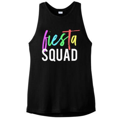 Funny Cinco De Mayo Fiesta Squad Design For Parties Funny Ladies PosiCharge Tri-Blend Wicking Tank