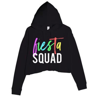 Funny Cinco De Mayo Fiesta Squad Design For Parties Funny Crop Fleece Hoodie