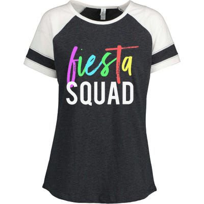 Funny Cinco De Mayo Fiesta Squad Design For Parties Funny Enza Ladies Jersey Colorblock Tee