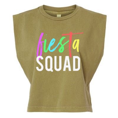 Funny Cinco De Mayo Fiesta Squad Design For Parties Funny Garment-Dyed Women's Muscle Tee