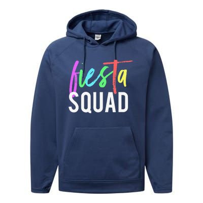 Funny Cinco De Mayo Fiesta Squad Design For Parties Funny Performance Fleece Hoodie