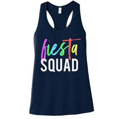 Funny Cinco De Mayo Fiesta Squad Design For Parties Funny Women's Racerback Tank