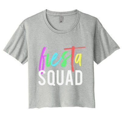 Funny Cinco De Mayo Fiesta Squad Design For Parties Funny Women's Crop Top Tee