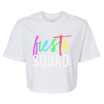 Funny Cinco De Mayo Fiesta Squad Design For Parties Funny Bella+Canvas Jersey Crop Tee