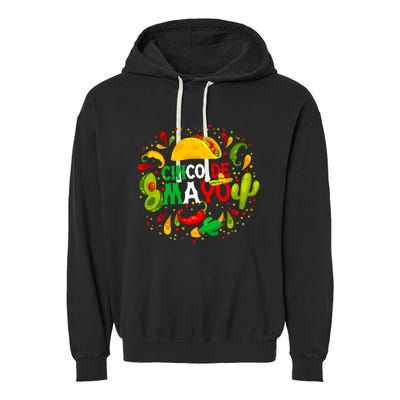 Fiesta Cinco De Mayo Party Mexican Garment-Dyed Fleece Hoodie