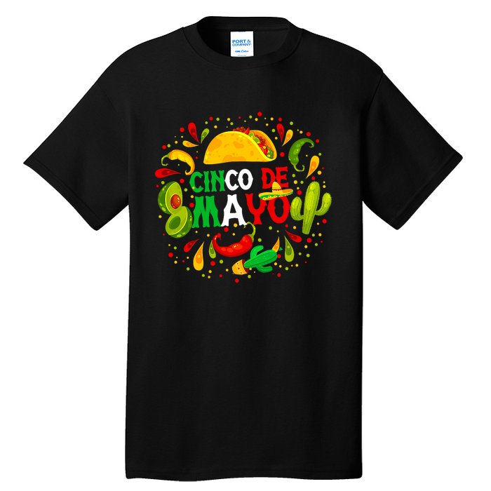 Fiesta Cinco De Mayo Party Mexican Tall T-Shirt