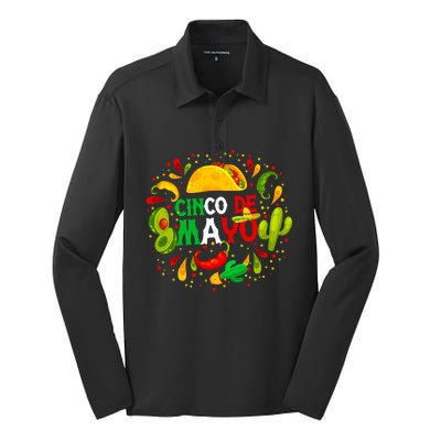 Fiesta Cinco De Mayo Party Mexican Silk Touch Performance Long Sleeve Polo