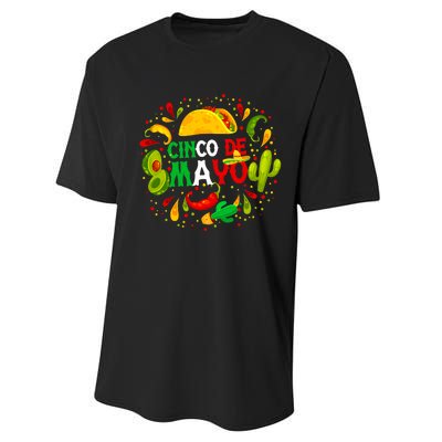 Fiesta Cinco De Mayo Party Mexican Performance Sprint T-Shirt