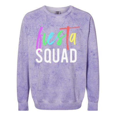 Funny Cinco De Mayo Fiesta Squad Design For Parties Colorblast Crewneck Sweatshirt