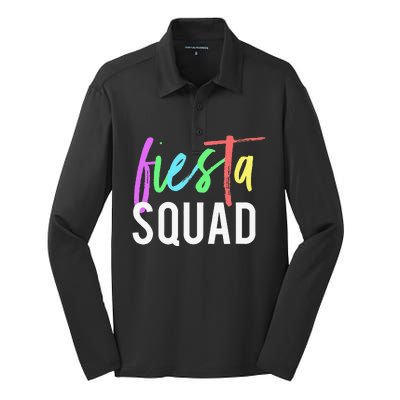 Funny Cinco De Mayo Fiesta Squad Design For Parties Silk Touch Performance Long Sleeve Polo