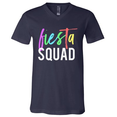 Funny Cinco De Mayo Fiesta Squad Design For Parties V-Neck T-Shirt