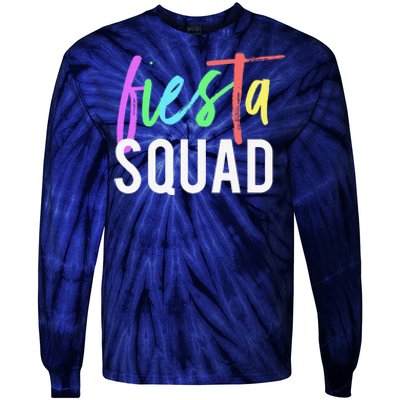 Funny Cinco De Mayo Fiesta Squad Design For Parties Tie-Dye Long Sleeve Shirt