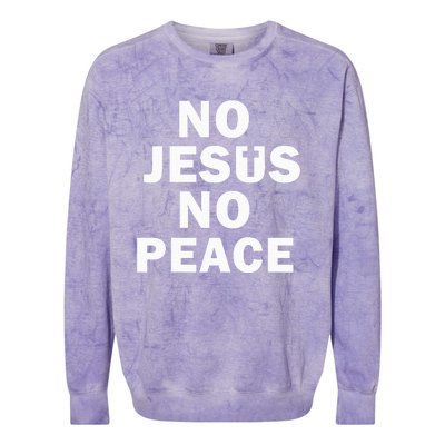 Faithful Cross Discover Peace Through Jesus Colorblast Crewneck Sweatshirt