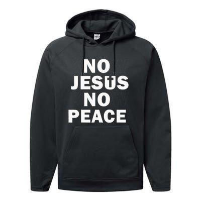 Faithful Cross Discover Peace Through Jesus Performance Fleece Hoodie