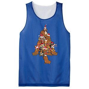 Funny Cute Dachshund Dog Christmas Tree Puppy Lover Funny Gift Mesh Reversible Basketball Jersey Tank