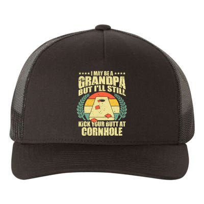 Funny Cornhole Design For Grandpa Sack Toss Game Lovers Yupoong Adult 5-Panel Trucker Hat