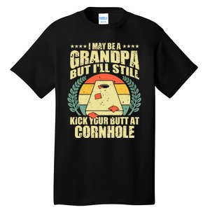 Funny Cornhole Design For Grandpa Sack Toss Game Lovers Tall T-Shirt