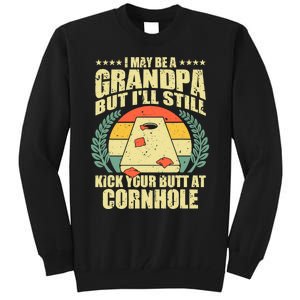 Funny Cornhole Design For Grandpa Sack Toss Game Lovers Tall Sweatshirt