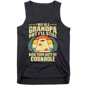 Funny Cornhole Design For Grandpa Sack Toss Game Lovers Tank Top