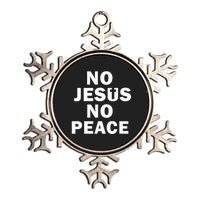 Faithful Cross Discover Peace Through Jesus Metallic Star Ornament