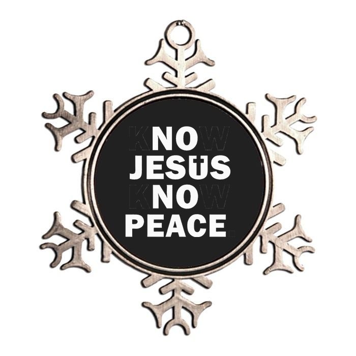 Faithful Cross Discover Peace Through Jesus Metallic Star Ornament