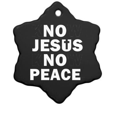 Faithful Cross Discover Peace Through Jesus Ceramic Star Ornament