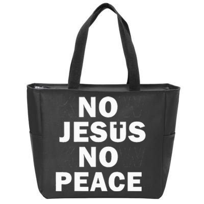 Faithful Cross Discover Peace Through Jesus Zip Tote Bag