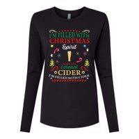 Funny Christmas Design For Cider Alcoholic Spirits Lovers Womens Cotton Relaxed Long Sleeve T-Shirt