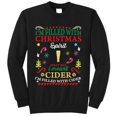 Funny Christmas Design For Cider Alcoholic Spirits Lovers Sweatshirt