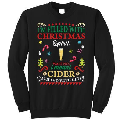 Funny Christmas Design For Cider Alcoholic Spirits Lovers Sweatshirt