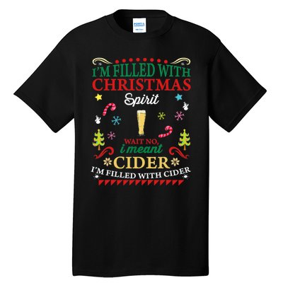 Funny Christmas Design For Cider Alcoholic Spirits Lovers Tall T-Shirt